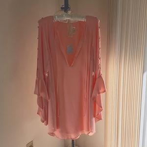 Anthropologie boho peach 🍑 dress size xs